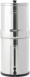Imperial Berkey - Sistema de filtro de agua para encimera de acero inoxidable alimentado por gravedad de 4.5 galones con 2 auténticos filtros Black Berkey Elements BB9-2
