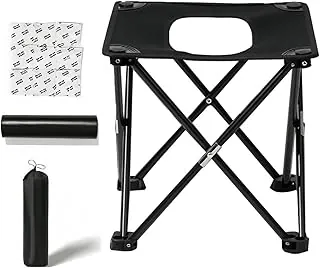 Inodoro portátil de camping para adultos, inodoro de viaje plegable compacto con cubierta y bolsa de almacenamiento, inodoro de emergencia ligero adecuado para exteriores, RV, automóvil y senderismo.