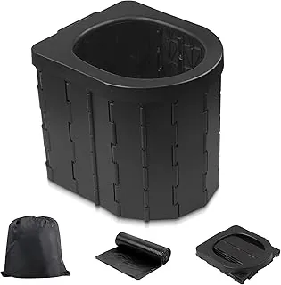 Inodoro portátil para camping, adultos para ir al baño, cubo de inodoro de viaje Porta para automóvil, viajes, al aire libre, senderismo, mochila, viajes, tienda de campaña, barco, playa, atascos de
