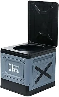 Inodoro portátil plegable multifuncional para automóvil, ligero para acampar y viajar, impermeable y a prueba de fugas, compacto y cómodo para el hogar, campamento y uso en el automóvil