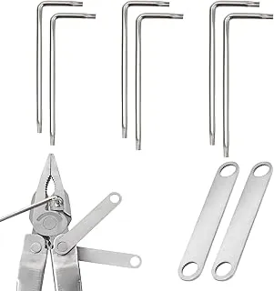 Juego de 8 herramientas de desmontaje compatibles con multiherramientas Leatherman, incluye 2 llaves de tuerca moleteadas, llaves de acero T8, T9 y T10 S2, compatibles con accesorios multiherramientas Leatherman