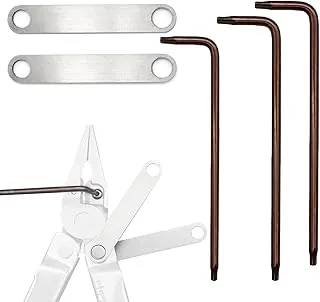 Juego de Llaves para Multiherramientas Leatherman - Incluye 2 Llaves de Tuerca Estriada de Acero Inoxidable 304, 2 Llaves T10 de Acero S2, 1 Llave T8 de Acero S2 - Añadido Ideal al Kit de