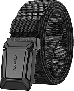 JUKMO - Cinturón táctico elástico para hombres, cinturón rigger militar de trabajo y senderismo de 1.5 pulgadas de nailon con trinquete de liberación rápida