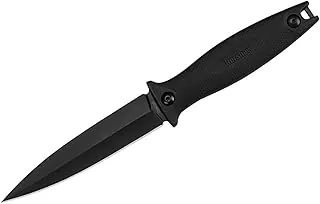 Kershaw Secret Agent (4007); cuchillo de bota ocultable con fuerte hoja de acero 8Cr13MoV de un solo filo; viene con funda moldeada de transporte doble y acabado de óxido no reflectante, 3 onzas