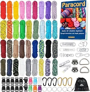 Kit combinado de paracord - 36 colores, cuerdas multifunción y accesorios para manualidades