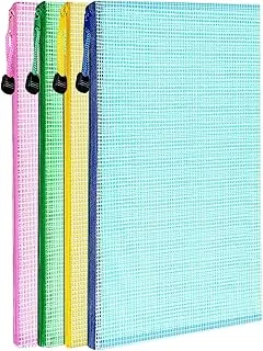 LEOBRO Bolsas de malla con cremallera, bolsa con cremallera de 13.2 x 9.2 pulgadas, 4 bolsas de malla con cremallera, bolsas de almacenamiento para organización, juguetes, rompecabezas, juegos de mesa, viajes, chaquetas de archivos y bolsillos para archivos