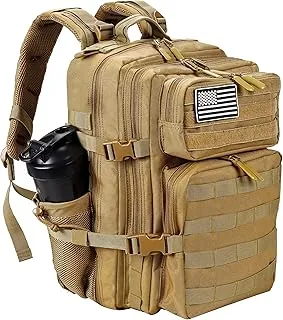 LHI Mochila Militar Táctica para Hombres y Mujeres 25L/35L Mochila de Asalto del Ejército Bolsa Mochila Pequeña con Portabotellas