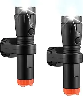 Linterna de emergencia 4 en 1 enchufable, luz nocturna LED recargable con sensor de movimiento para cortes de energía, seguridad en el hogar, luz de trabajo portátil, linterna extraíble para camping y uso en interiores (paquete de 2)