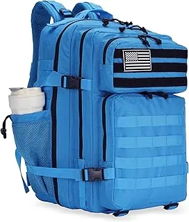 Lovelinks21 Mochila de asalto táctica de 45L, paquete de asalto de 3 días con Molle, mochila impermeable para mochilas tácticas, Azul oscuro, Grande, Mochila