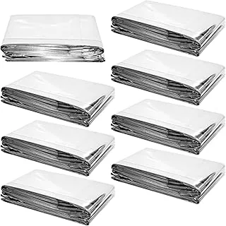 Manta térmica de Mylar de emergencia, 20 unidades, manta de supervivencia de alta reflectancia, reutilizable e impermeable para exteriores, campamento, senderismo, primeros auxilios