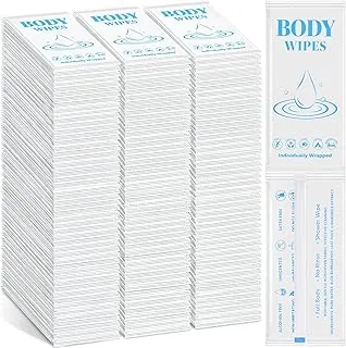 Mindsoft 500 toallitas de cuerpo grande a granel, 7.09 x 9.84 pulgadas, toallitas corporales envueltas individualmente, sin enjuague, toallitas húmedas para adultos, toallitas desechables para adultos