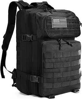Mochila táctica militar para hombres de 45L, mochila Molle del ejército, paquete de asalto de 3 días, bolsa de evacuación, resistente al agua