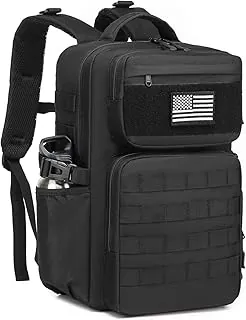 Mochila táctica militar para hombres, mochila de asalto multifuncional con soporte para botella de agua para senderismo al aire libre
