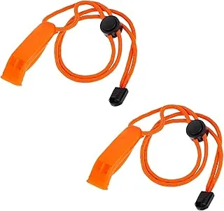 Molain Silbatos de emergencia con cordón, silbato de seguridad de supervivencia ruidoso, silbato marino con cordón reflectante ajustable para navegación, natación, supervivencia en el agua,
