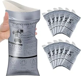 Moodooy Bolsa de urinario de emergencia desechable, paquete de 8/12/20/24 bolsas portátiles para orina de campamento, bolsas de orina de viaje, bolsa de orina portátil de emergencia para atascos de