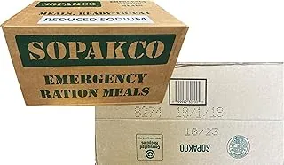 MRE 7020 caja de 14 raciones de alimento de emergencia reducido en sodio - Listo para consumir, sellado y envasado en fábrica - 01/22