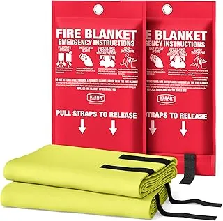 National Park Foundation - Manta de silicona de emergencia con asas de seguridad, 40 x 40 pulgadas, cubierta de silicona, UM9, manta de fuego de fibra de vidrio UM9, hogar y cocina, equipo de