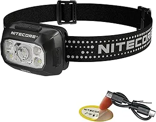 Nitecore NU30 Linterna frontal LED recargable de 500 lúmenes con haces blancos y rojos