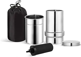 NSF/ANSI 42&372 Standard 1L (1000 ML) Botella portátil de acero inoxidable alimentado por gravedad con filtro de carbono, para viajes, camping, mochilero y preparación para emergencias