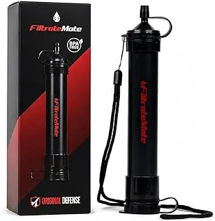 Original Defense® FiltrateMate - Paja de filtro de agua portátil – Filtración de nanofibras de alto rendimiento para preparación de emergencia, senderismo y campamento – Purifica hasta 1,000 litros