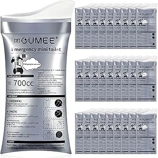 OUMEE 28/23/20/12/8 Pack Disposable Urine Bags, 700ML Travel Pee Bags Unisex Urinal Bag Vomit Bag for Travel Traffic Jam Emergency Portable Camping Urinal Bags for Men Women