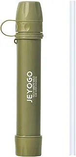 Paja de filtro de agua de supervivencia, purificador de agua personal portátil para senderismo, campamento y bolsa de salida de insectos, equipo táctico de preparación para emergencias