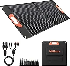 Panel Solar Portátil de 100W para Estación de Energía, Compatible con Jackery, Ecoflow, Bluetti, Anker y Más Estaciones de Energía Portátiles, Resistente a la Intemperie para Camping, RV, Energía de