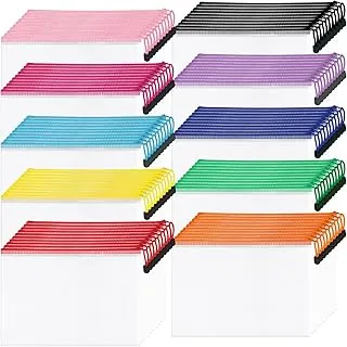 Paquete de 100 Bolsas de Malla con Cremallera, Impermeables Tamaño A4 Carta, Bolsas con Cremallera para Documentos para Almacenamiento, Maestros, Escuela, Juguetes, Rompecabezas, Oficina, 10