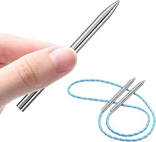 Paquete de 2 agujas de cordón de paracaídas FID de 3 pulgadas, 550, agujas de costura de paracaídas tipo III para pulseras, zapatos de barco, guantes de béisbol, accesorios de cordones de cuero