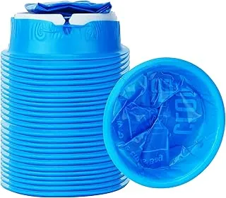 Paquete de 24 bolsas de emesis azules desechables para niños, bolsa de vómito de 33.8 fl oz para náuseas matutinas, bolsa portátil para náuseas para mujeres embarazadas, bolsas de barbero