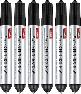 Paquete de 6 Timain Mini Popotes de Filtro de Agua, Purificador de Agua de Supervivencia para Preparación de Emergencias, Romper Cristal, Viajes, Camping, Senderismo, Pesca, Caza (6)