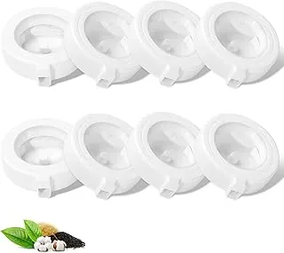 Paquete de 8 filtros de repuesto para dispensador de agua de mascotas por gravedad de 3L/3.6L/4.6L/6L/8L, repuesto de filtro de agua para perros, filtro de fuente de triple filtración para mascotas, filtro de alimentador de agua para gatos y perros