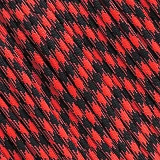 Paracord Planet Cuerda paracaídas táctica tipo III de 7 hebras tipo III de 550 libras, color rojo, para senderismo, campamento y manualidades, color negro (50 pies)