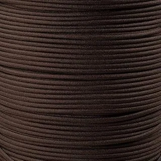 Paracord Planet Cuerda Paracord de color sólido de 550 libras, cable de nailon tipo III de 7 hebras para tareas en interiores y exteriores, color marrón café (50 pies)