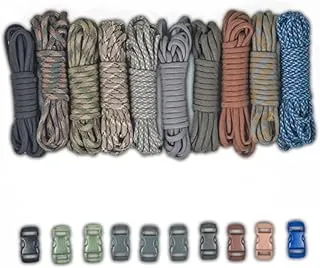 Paracord Planet Kits de manualidades tipo III Paracord de 550 libras con hebillas