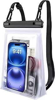 PEDVSTY Bolsa impermeable grande para teléfono [con tira de sellado], bolsa seca para teléfono celular para iPhone 17, 16, 15, 14 Pro Max, Galaxy S25, S24, S23, S22, todos los dispositivos, bolsa