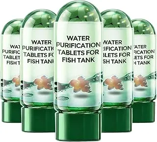 Potente tableta de purificación de agua para acuario, tabletas de purificación de agua para peceras, turbidez clara eficiente y mejora la calidad del agua, regalo de Año Nuevo para entusiastas del acuario (5 unidades)