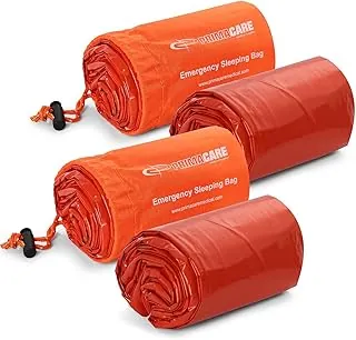 Primacare CB-3684 - Paquete de 2 sacos de dormir de emergencia para supervivencia, manta/carpa de mylar utilizada para emergencias, camping, senderismo, caza, al aire libre, perfecta para kits de