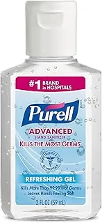 Purell Advanced - 2 botellas de gel refrescante y desinfectante de manos, 2 onzas, paquete de 12