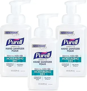 Purell Advanced 3002-06-EC - Desinfectante de manos 2 en 1, naturalmente perfumado con aceites esenciales, botella de bomba de 10 onzas (paquete de 3), 3002-06-EC