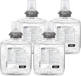 Purell Advanced - Gel de desinfectante de manos avanzado, recarga de 1,200 ml para dispensador sin contacto TFX (paquete de 4) - 5456-04