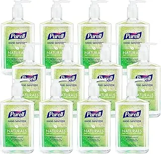 Purell NATURALS Gel desinfectante de manos avanzado, con acondicionadores para la piel y aceites esenciales, botella de bomba de encimera de 12 onzas líquidas (caja de 12) - 9629-12