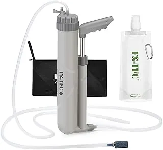 Purificador de agua, equipo de supervivencia, filtro de agua portátil de 4 etapas, flujo rápido de 1,5 l/min para senderismo personal o en grupos pequeños, camping, viajes y preparación para emergencias