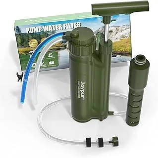 Purificador de agua portátil de 3 etapas con sistema de purificación de agua de membrana de ultrafiltración de 0.01 micrones, adecuado para senderismo, camping, agua de supervivencia de emergencia y actividades al aire libre