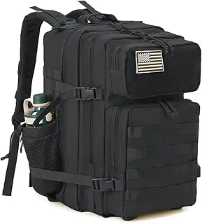 QT&QY - Mochila táctica militar de 25L/45L para hombres Molle Daypack, mochila de 3 días, mochila de emergencia, mochila de senderismo con portabotellas