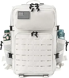 QT&QY - Mochila táctica militar de 25L/45L para hombres Molle Daypack, mochila de 3 días, mochila de emergencia, mochila de senderismo con portabotellas