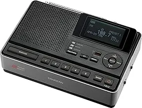 Radio de mesa Sangean CL-100 NOAA, S.A.M.E y alerta meteorológica certificada de alerta pública con AM/FM-RBDS, y respaldo EEPROM para estaciones preestablecidas