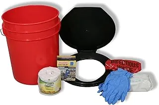 Ready America Kit de cubo de inodoro Lockdown - 1-4 personas
