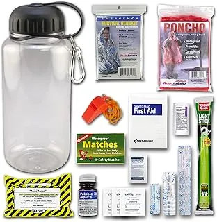 Ready America Kit de supervivencia de botella de agua de lujo 70060