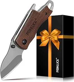 Regalos para hombres y papás, regalos navideños pequeños, cuchillo plegable de madera, regalos pequeños para hombres en Navidad y cumpleaños, cuchillo EDC para uso diario en camping, caza, pesca